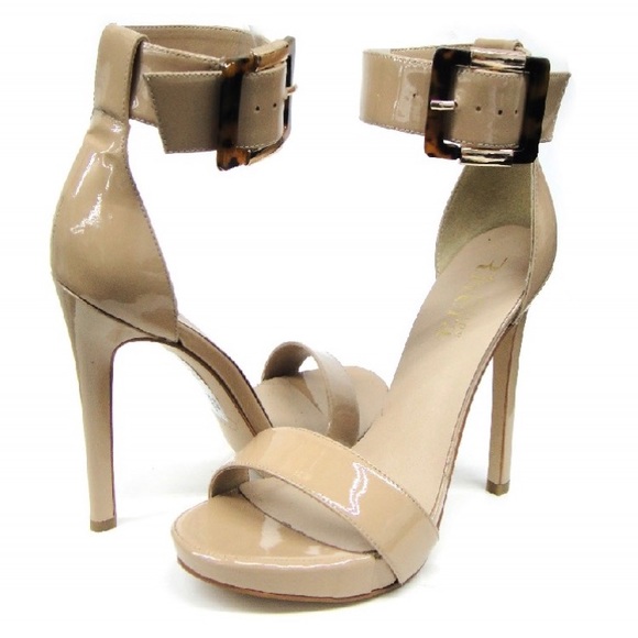 Leather Nude ankle strap heels size 8 - Picture 4 of 15